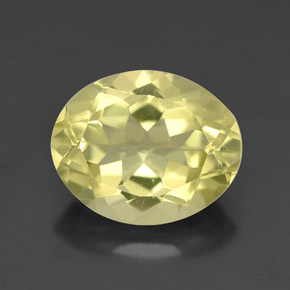 3.20 ct Yellow Quartz Gemstone, Quartz Gem in Oval Facet Shape for Sale.
