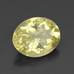 3.20 ct Yellow Quartz Stone, Natural Quartz in Oval Facet Shape for Sale