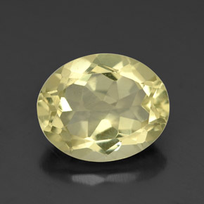 3.16 ct Yellow Quartz Gemstone, Quartz Gem in Oval Facet Shape for Sale.