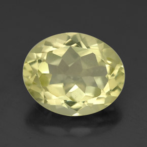 3.31 ct Yellow Quartz Gemstone, Quartz Gem in Oval Facet Shape for Sale.