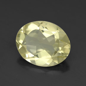 2.89 ct Yellow Quartz Stone, Natural Quartz in Oval Facet Shape for Sale