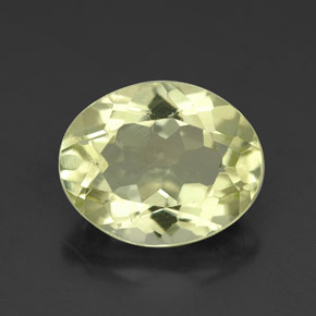 3.35 ct Yellow Quartz Gemstone, Quartz Gem in Oval Facet Shape for Sale.