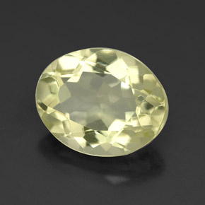 3.35 ct Yellow Quartz Stone, Natural Quartz in Oval Facet Shape for Sale