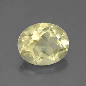 3.34 ct Yellow Quartz Gemstone, Quartz Gem in Oval Facet Shape for Sale.