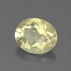 3.34 ct Yellow Quartz Stone, Natural Quartz in Oval Facet Shape for Sale