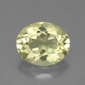 3.91 ct Yellow Quartz Gemstone, Quartz Gem in Oval Facet Shape for Sale.