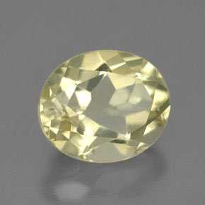 4.22 ct Yellow Quartz Stone, Natural Quartz in Oval Facet Shape for Sale