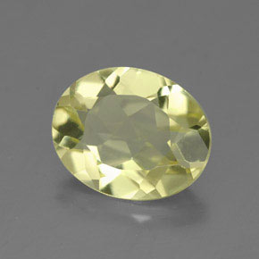 3.26 ct Yellow Quartz Stone, Natural Quartz in Oval Facet Shape for Sale