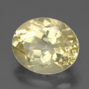 3.40 ct Yellow Quartz Stone, Natural Quartz in Oval Facet Shape for Sale