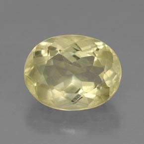 Pale Yellow Quarz Edelstein - 3.7ct Oval facettiert (ID: 320902)