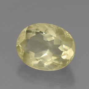 3.68 ct Yellow Quartz Stone, Natural Quartz in Oval Facet Shape for Sale