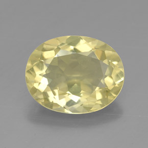 3.09 ct Yellow Quartz Gemstone, Quartz Gem in Oval Facet Shape for Sale.