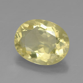 3.09 ct Yellow Quartz Stone, Natural Quartz in Oval Facet Shape for Sale
