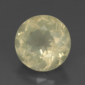 4.38 ct Yellow Quartz Gemstone, Quartz Gem in Round Facet Shape for Sale.