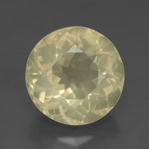 4.38 ct Yellow Quartz Stone, Natural Quartz in Round Facet Shape for Sale