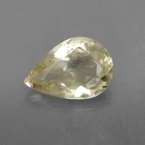 1.69 ct Yellow Quartz Gemstone, Quartz Gem in Pear Facet Shape for Sale.