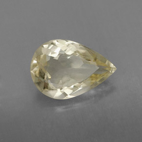 1.69 ct Yellow Quartz Stone, Natural Quartz in Pear Facet Shape for Sale