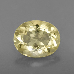 3.12 ct Yellow Quartz Gemstone, Quartz Gem in Oval Facet Shape for Sale.