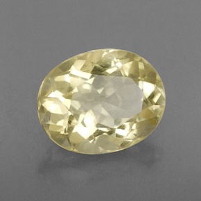 3.12 ct Yellow Quartz Stone, Natural Quartz in Oval Facet Shape for Sale