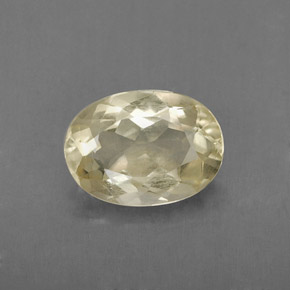 1.69 ct Yellow Quartz Gemstone, Quartz Gem in Oval Facet Shape for Sale.