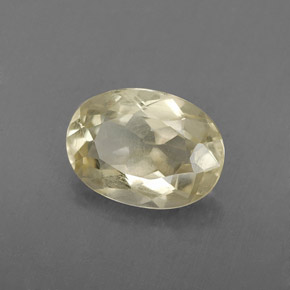 1.69 ct Yellow Quartz Stone, Natural Quartz in Oval Facet Shape for Sale