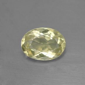 1.45 ct Yellow Quartz Gemstone, Quartz Gem in Oval Facet Shape for Sale.