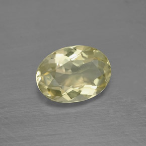 1.45 ct Yellow Quartz Stone, Natural Quartz in Oval Facet Shape for Sale