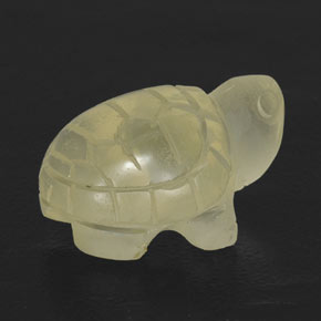 17.14 ct Yellow Quartz Stone, Natural Quartz in Carved Turtle Shape for Sale