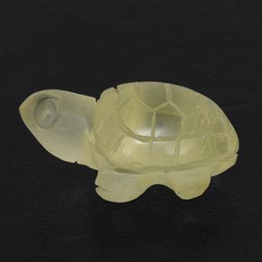 14.72 ct Yellow Quartz Gemstone, Quartz Gem in Carved Turtle Shape for Sale.