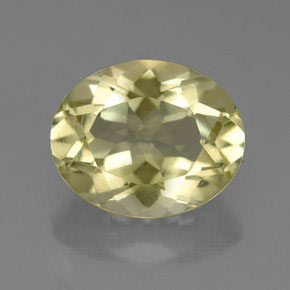3.67 ct Yellow Quartz Gemstone, Quartz Gem in Oval Facet Shape for Sale.