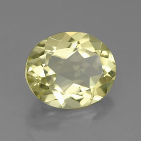 3.22 ct Yellow Quartz Stone, Natural Quartz in Oval Facet Shape for Sale