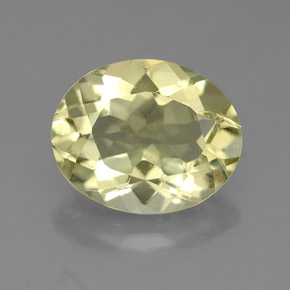 3.19 ct Yellow Quartz Gemstone, Quartz Gem in Oval Facet Shape for Sale.