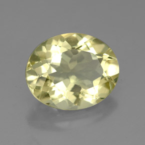 3.19 ct Yellow Quartz Stone, Natural Quartz in Oval Facet Shape for Sale