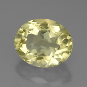 4.22 ct Yellow Quartz Stone, Natural Quartz in Oval Facet Shape for Sale