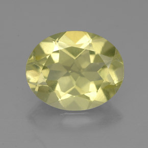3.00 ct Yellow Quartz Gemstone, Quartz Gem in Oval Facet Shape for Sale.