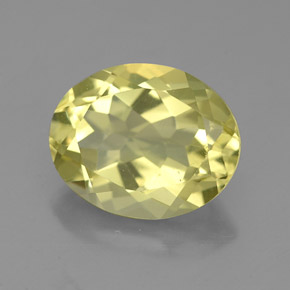 3.34 ct Yellow Quartz Stone, Natural Quartz in Oval Facet Shape for Sale