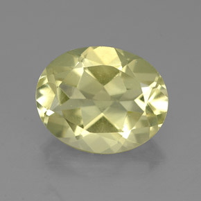 3.09 ct Yellow Quartz Gemstone, Quartz Gem in Oval Facet Shape for Sale.