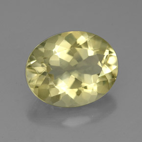 3.42 ct Yellow Quartz Stone, Natural Quartz in Oval Facet Shape for Sale