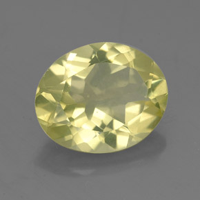 3.10 ct Yellow Quartz Stone, Natural Quartz in Oval Facet Shape for Sale