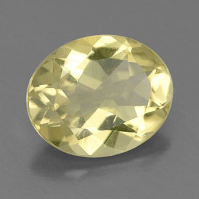 2.88 ct Yellow Quartz Stone, Natural Quartz in Oval Facet Shape for Sale