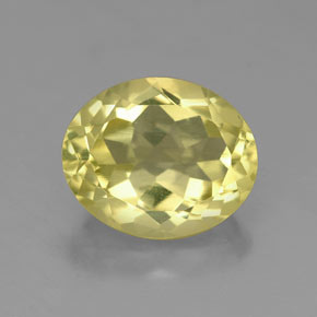 3.51 ct Yellow Quartz Gemstone, Quartz Gem in Oval Facet Shape for Sale.