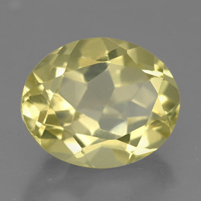 3.82 ct Yellow Quartz Stone, Natural Quartz in Oval Facet Shape for Sale