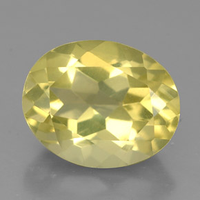 3.62 ct Yellow Quartz Gemstone, Quartz Gem in Oval Facet Shape for Sale.