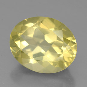 3.62 ct Yellow Quartz Stone, Natural Quartz in Oval Facet Shape for Sale