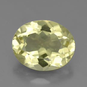 3.74 ct Yellow Quartz Gemstone, Quartz Gem in Oval Facet Shape for Sale.