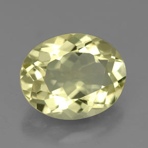 3.74 ct Yellow Quartz Stone, Natural Quartz in Oval Facet Shape for Sale