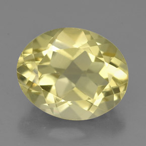 3.43 ct Yellow Quartz Gemstone, Quartz Gem in Oval Facet Shape for Sale.