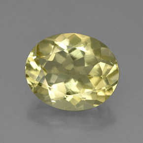 3.22 ct Yellow Quartz Gemstone, Quartz Gem in Oval Facet Shape for Sale.