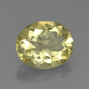 3.22 ct Yellow Quartz Stone, Natural Quartz in Oval Facet Shape for Sale
