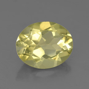 2.87 ct Yellow Quartz Stone, Natural Quartz in Oval Facet Shape for Sale